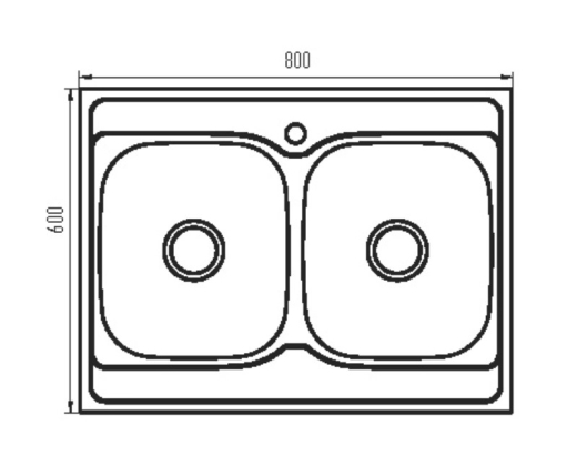 Кухонна мийка ZERIX Z8060B-08-180MD Double Micro Decor (ZS0611) - 4