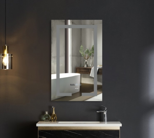 Дзеркало MIXXUS Hard MR06-50x80 годинник, LED-підсвічування, антизапотівання (MI6011) - 4