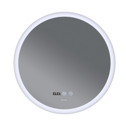 Зеркало Mixxus Plain MC10-60 часы, LED-подсветка, антизапотевание (MI6013) - 2