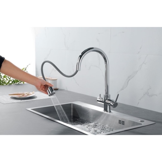 Змішувач кухонний Fabiano FKM 3122 Inox (8231.403.1151) - 3
