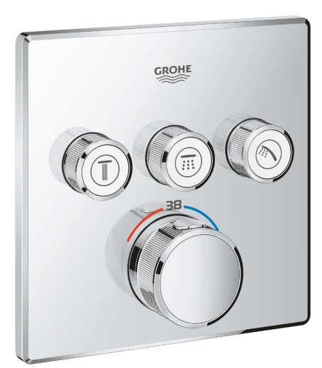 Набор для комплектации ванны и душа Grohe Grohtherm SmartControl с New Tempesta 250 (UA26415SC56) - 2