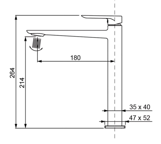 Смеситель для умывальника Koer KB-11028-01 высокий (KR5293) - 8