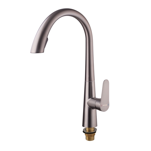 Змішувач для кухні з висувним виливом Mixxus Premium WARTA 014 GRAPHITE (MI6957) - 3