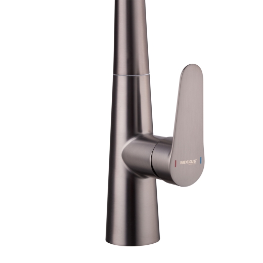 Змішувач для кухні з висувним виливом Mixxus Premium WARTA 014 GRAPHITE (MI6957) - 4