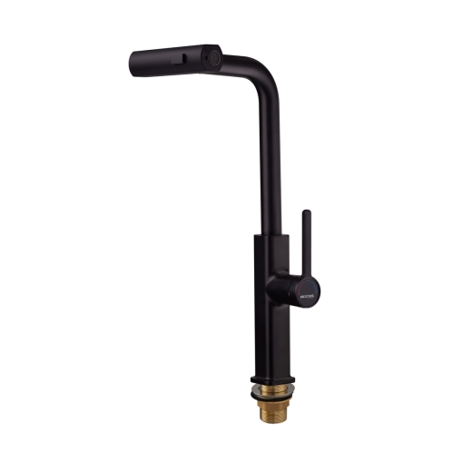 Змішувач для кухні з висувним виливом Mixxus Premium HAMMER 014 BLACK (MI6954) - 2