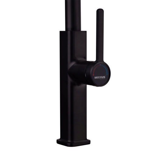 Змішувач для кухні з висувним виливом Mixxus Premium HAMMER 014 BLACK (MI6954) - 5