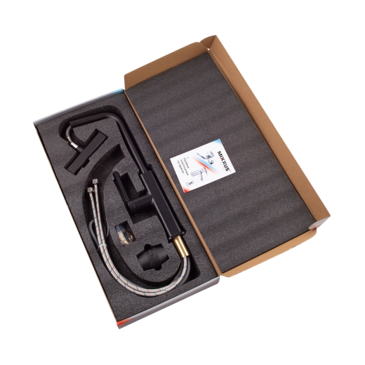 Змішувач для кухні з висувним виливом Mixxus Premium HAMMER 014 BLACK (MI6954) - 6