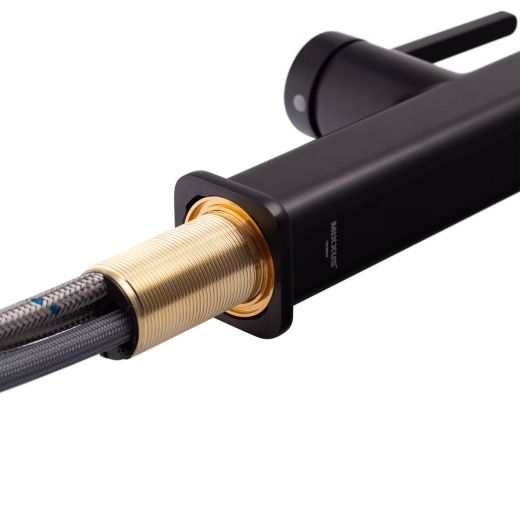 Змішувач для кухні з висувним виливом Mixxus Premium HAMMER 014 BLACK (MI6954) - 7