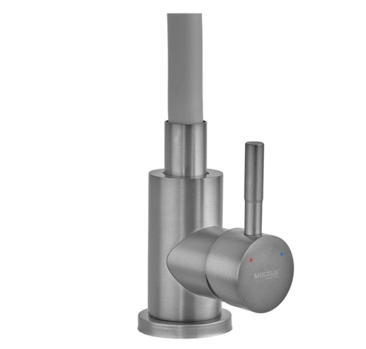 Змішувач для кухні MIXXUS SEO-011 GRAPHITE REFL.GRAY з силіконовим виливом з нерж.сталі SUS304, колір графіт (MI8225) - 3