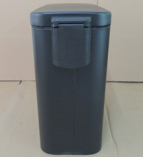 Мусорное ведро с плавным закрытием прямоугольное Mixxus Diverse-TC0312 Black 12л цвет черный (MI7091) - 4