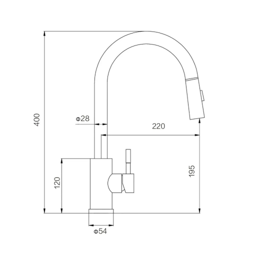Змішувач для кухні VBI FLUSSO BLACK VBI-055000BL - 2