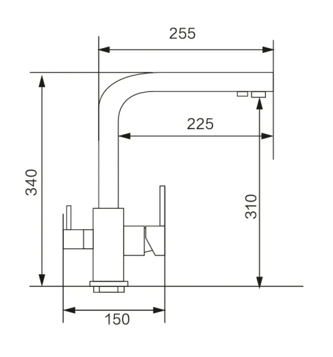 Смеситель для кухни VBI GEMINI GRAPHITE на две воды VBI-055001GR - 2