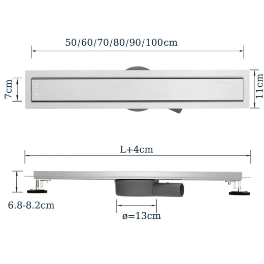 Трап для душу VBI FORT 2в1 50 BRUSHED GOLD VBI-060105BG - 4