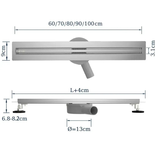 Трап для душа VBI FORT SLIM 90 BRUSHED GOLD VBI-060209BG - 2