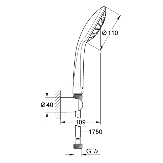 Душевой набор Grohe QuickFix Vitalio Joy 110 Mono 27324000 (CV031942) - 3
