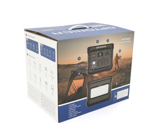Зарядна станція Optonica B400-A1 320Wt/h 400Вт Out:2xAC230, 2хDC13.3V/10A, USB-3x5V/2.4A, Type-C 60W(PD), 237х195х190мм. 5.9кг (PS-9418) - 6
