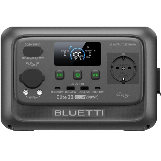 Зарядна станція Bluetti Elite 30 V2, 600 Вт, 288 Вт/год, електростанція для дому, ДБЖ, UPS (EL30V2) - 2
