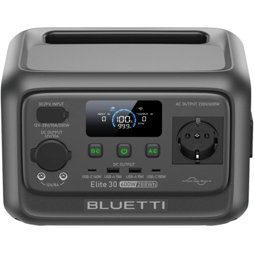 Зарядна станція Bluetti Elite 30 V2, 600 Вт, 288 Вт/год, електростанція для дому, ДБЖ, UPS (EL30V2) - 4