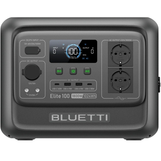 Зарядна станція Bluetti Elite 100 V2, 1800 Вт, 1024 Вт*год електростанція для дому, UPS, ДБЖ, EU (EL100V2) - 2
