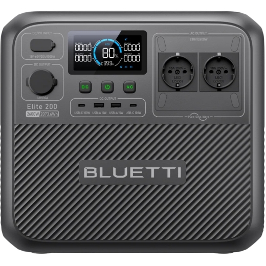 Зарядна станція Bluetti Elite 200 V2, 2600 Вт, 2073 Вт*год, електростанція для дому, UPS, ДБЖ, EU (EL200V2) - 2