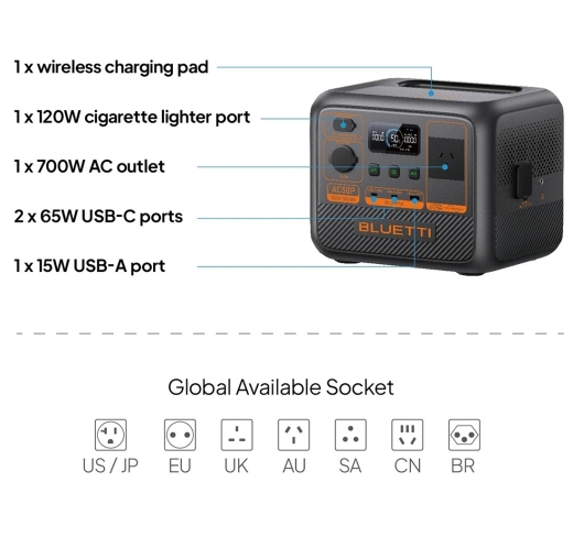 Зарядна станція Bluetti AC50P, 700 Вт, 504 Вт*год EU (AC50P) - 4