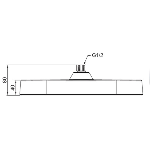 Лійка для душу стельова KOER KP-0401-01-OH (KR4980) - 2