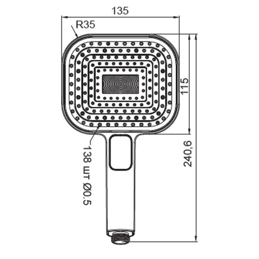 Лійка для душу KOER KP-0404-01 (KR4999) - 2