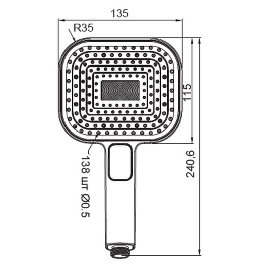 Лійка для душу KOER KP-0404-05 (KR5001) - 2