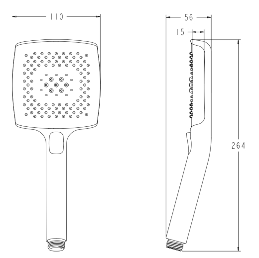Лійка для душу KOER KP-0409-01 4 функції ХРОМ (KR5413) - 2