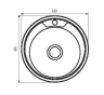 Мийка кухонна ZERIX Z490-06-180MD micro decor (ZS0557) - 3
