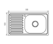 Мийка кухонна ZERIX Z8050R-08-180E satin (ZS0600) - 3