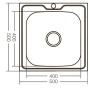 Мийка кухонна ZERIX Z5050-06-160MD micro decor (ZS0581) - 4