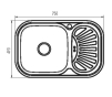 Мийка кухонна ZERIX Z7549-08-180MD micro decor (ZS0575) - 4
