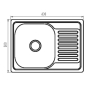 Мийка кухонна ZERIX Z6350-08-180MD micro decor (ZS0572) - 4