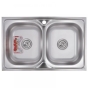 Мийка кухонна ZERIX Z8050D-08-180MD Double micro decor (ZM0613) - 1