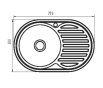 Мийка кухонна ZERIX Z7750-06-180MD micro decor (ZS0564) - 4