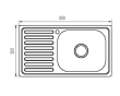 Мийка кухонна ZERIX Z8050R-06-160P polish (ZS0598) - 2