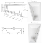 Ванна акриловая Besco Intima Duo 170x125L - 4