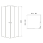 Душовий кут RJ Velum 80x80 см сатин (80RZ082) - 2