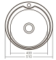 Кухонна мийка ZERIX Z510-08-180D (decor) (ZX1587) - 3