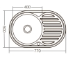 Кухонна мийка ZERIX Z7750-06-180D (decor) (ZX1595) - 3