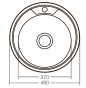 Кухонна мийка ZERIX Z490-06-180D (decor) (ZX1583) - 2