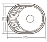 Кухонна мийка ZERIX Z5745-06-160D (decor) (ZX1589) - 2