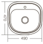 Кухонна мийка ZERIX Z4947-08-180D (decor) (ZM0560) - 4