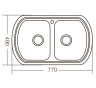 Кухонна мийка ZERIX Z7749-08-180D (decor) (ZM0566) - 4