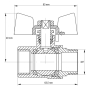 Кран кульовий KOER 3/4" ГШБ ГАЗ (KR.218.G) (KR0094) - 2
