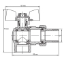 Кран с американкой 3/4" "антипротечка" (KOER KR.228-Gi) угловой (KR0194) - 3