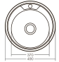Кухонна мийка ZERIX Z490-08-180E (satin) (ZX1584) - 3