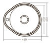 Кухонна мийка ZERIX Z4843-08-180D (decor) (ZX1599) - 2
