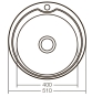 Мойка кухонная ZERIX Z510-08-180E (satin) (ZX1586) - 4